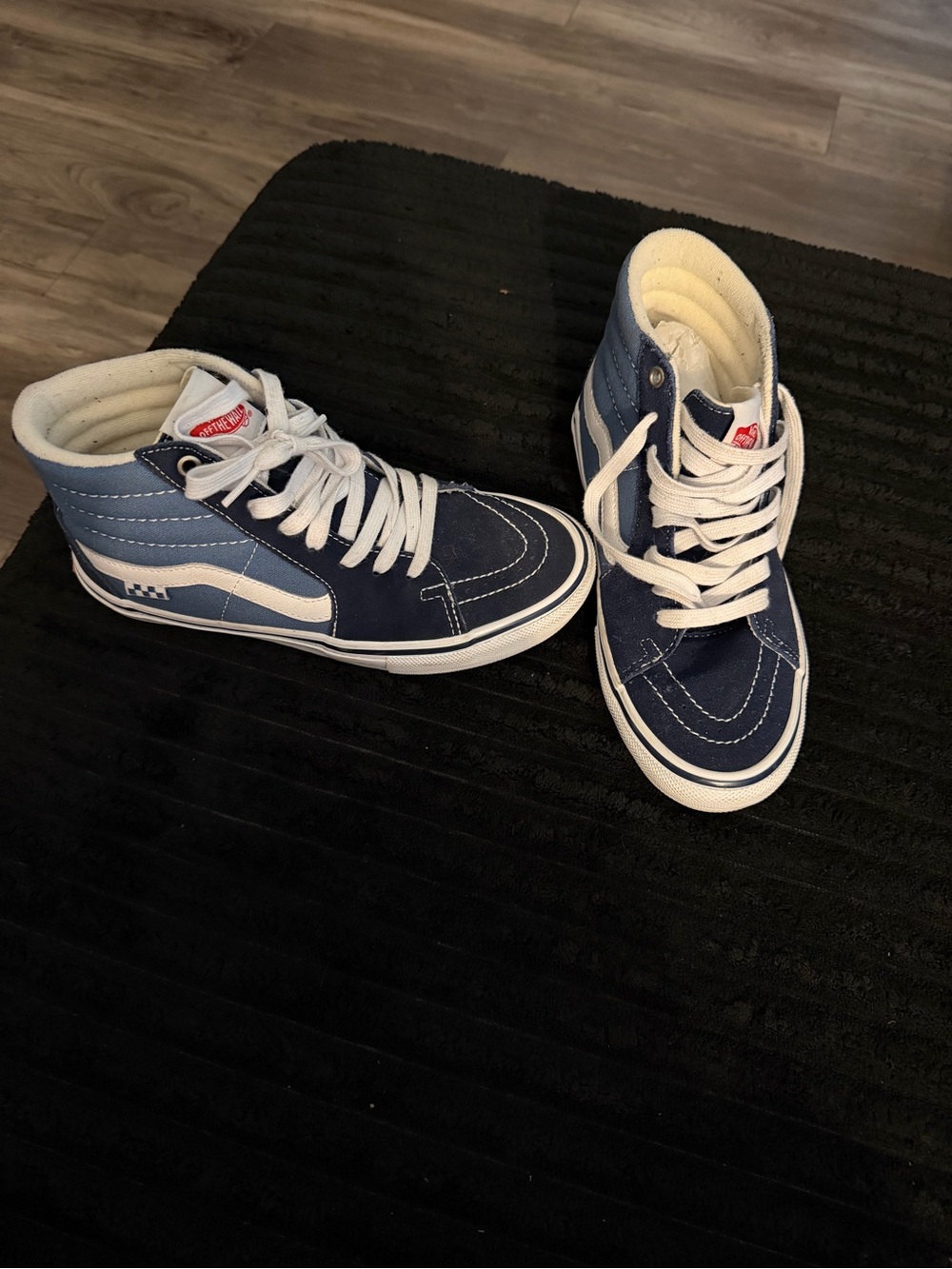 Vans Kids Sk8-Hi Sneakers in Navy and Light Blue